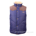 Blauw met kaki wintervest